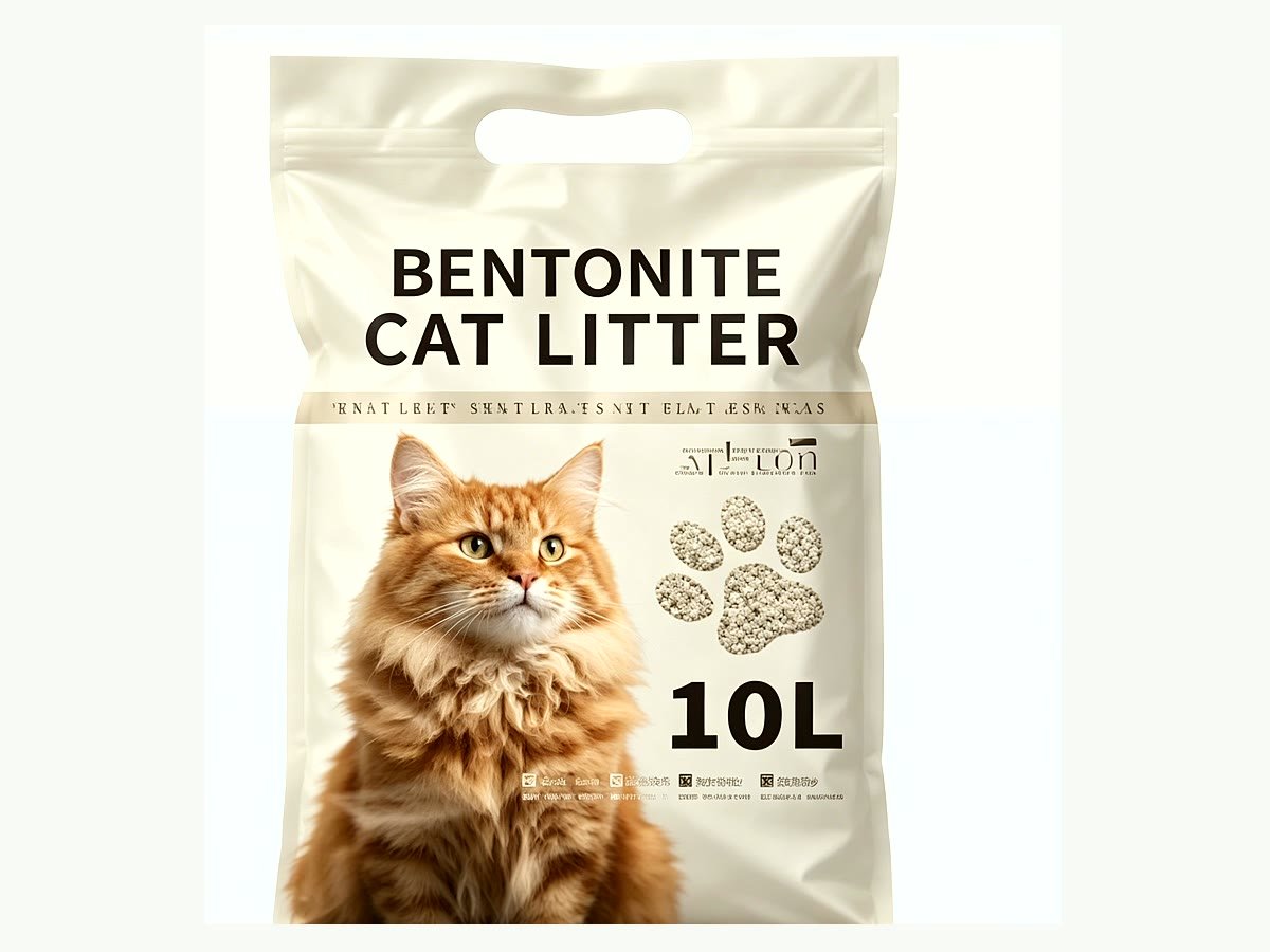Three-side seal bag for private label cat litter